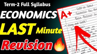 Last Minute Revision Economics Class10|Last Minute Revision Economics Class 10|Class 10 Economics