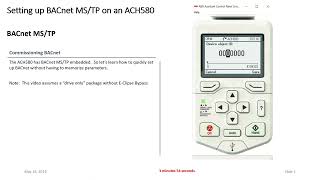 Video Setting up BACnet MSTP on an ABB ACH580 Variable Frequency Drive