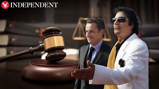 Ex-French president Sarkozy goes on trial for allegedly accepting €50 million from Gaddafi