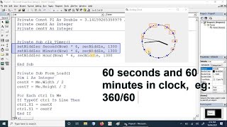 make analog clock in vb | Visual Basic Tutorial