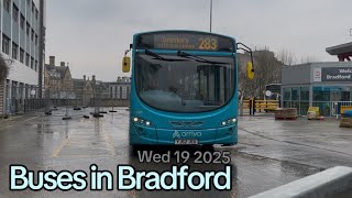 Buses in Bradford (incl. flashes, waves and more!!) Filmed 19.02.25