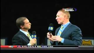 Golden State Warriors fans boo owner Joe Lacob during Chris Mullin jersey retirement