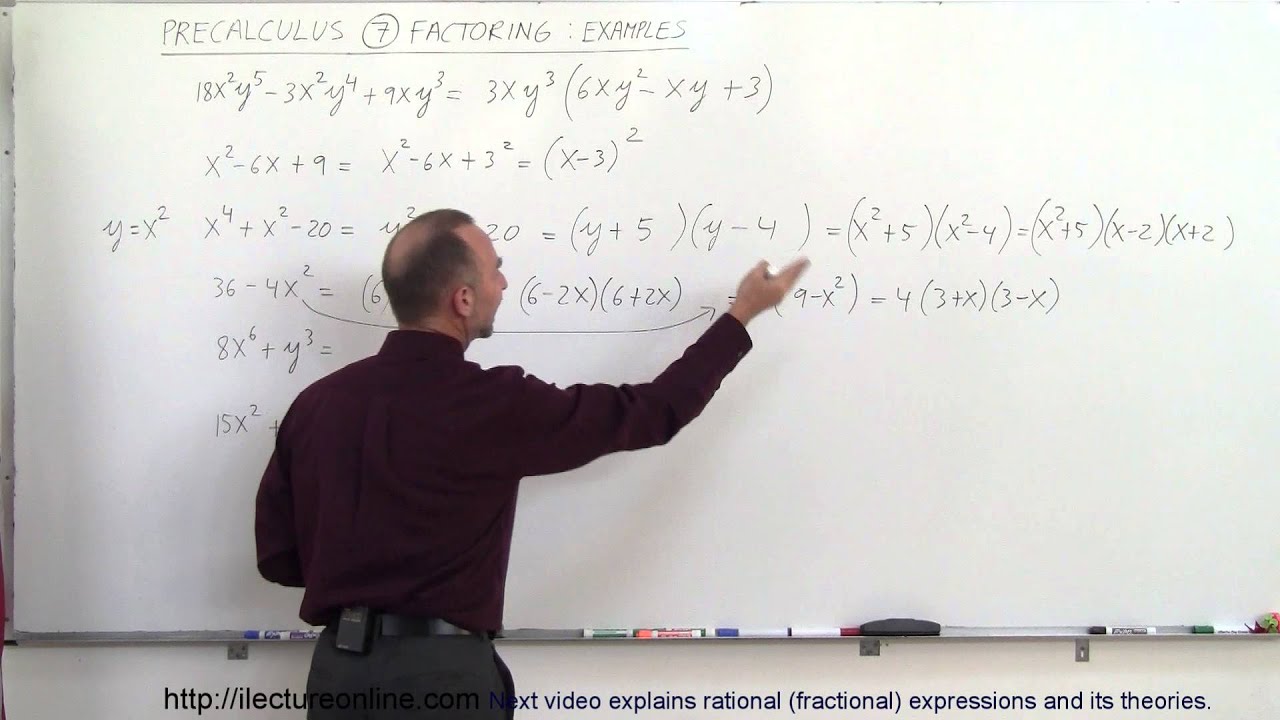 PreCalculus - Algebra Fundamental Review (7 Of 80) Factoring: Examples ...