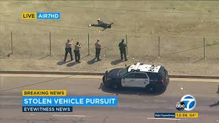 VIDEO: Driver in box truck arrested after chase in Santa Clarita area | ABC7