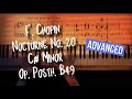 F. Chopin: Nocturne No. 20, C# Minor, Op. Posth. B 49, Slow Motion Piano Tutorial