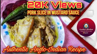 PORK SLICE IN MUSTARD SAUCE | PORK DISH CURRY RECIPE | PORK VELLA CURRY RECIPE | Geethu's Kitchen