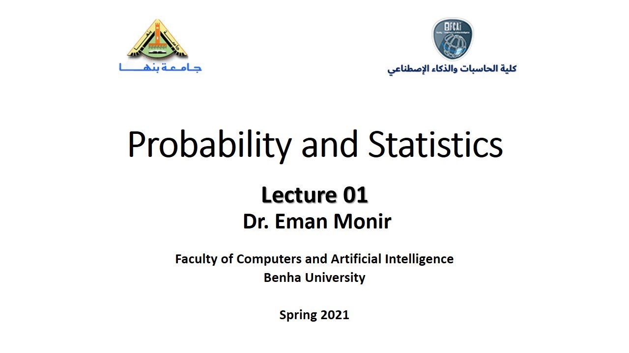 Prob&statistics Lecture 1 - YouTube