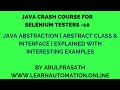 Java Crash course | 10 | Java ABSTRACTION Explained | Tamil | Java for Automation
