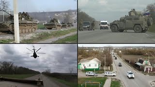 Russian MOD images show armored column, allegedly in Kharkiv region | AFP