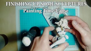 Sculpting Time-Lapse: Painting some finished figures.