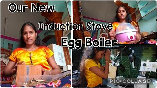 Day in the Life-కొత్త Stove కి నాచేతులతో Pooja/ New Electric Stove \u0026 Electric Egg Boiler #vlogs