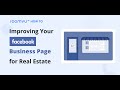 Roomvu webinar:  Improving Your Facebook Business Page for Real Estate