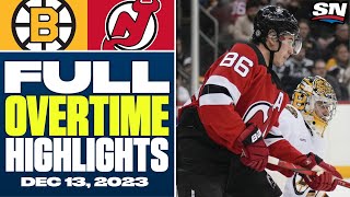 Boston Bruins at New Jersey Devils | FULL Overtime Highlights