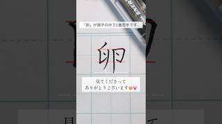 【美文字練習】『卵』の書き方ポイント #美文字 #手書き #手書き文字 #ボールペン字 #ぺんてる #ペン #ペン字練習 #字が上手くなる方法