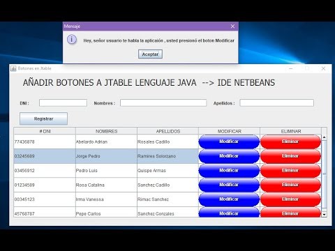 Añadir Boton Al Jtable En Java || Primera Parte - YouTube