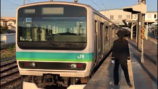 JR常磐線/成田線E231系0番台入線.通過.発車する列車。(2)