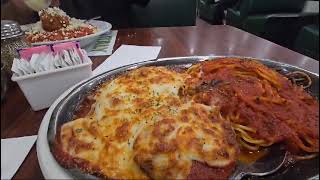 EGGPLANT PARM AND ANGEL HAIR FOUR BROTHERS ITALIAN KITCHEN