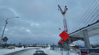 Gordie Howe Bridge Construction Site POV | Detroit, Michigan