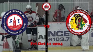 CCHL Highlights Ottawa vs Brockville Oct 11 2024