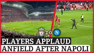 Jurgen Klopp & Players Thank Anfield Following Late Reds Double | Liverpool 2-0 Napoli | FAN FOOTAGE