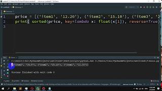 How to sort a tuple by its float element in Python