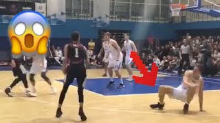 Lamelo Ball crosses up defender and makes him fall!!!!