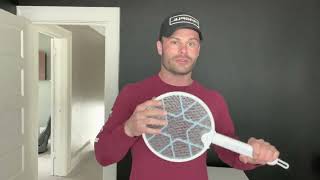 Review of Electric Fly Swatter 2 Pack, Foldable Bug Zapper Racket USB Rechargeable Fly Zapper