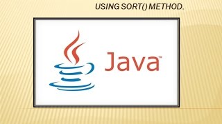 java program to sort array elements using sort() method