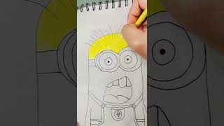 How to draw Minion Bob | easy minion drawing #minion #drawing