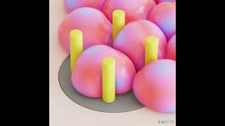 むにゅむにゅとまわる棒 #satisfying #3dcg #animation #cinema4d #redshift #oddlysatisfying