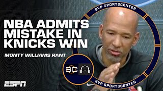 NBA ADMITS MISTAKE in Knicks-Pistons after Monty Williams' POSTGAME RANT 😮 | SC with SVP