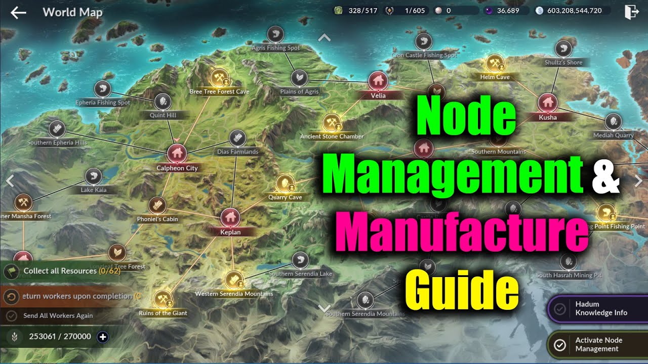 Black Desert Mobile Node Management Manufacture Guide Youtube