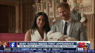 Baby Sussex makes his first appearance