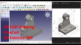 FreeCad 3D Drawing Exercise 269 (bahasa) #foryou  #tech  #techasmr  #technology  #asmr  #asmrvideo