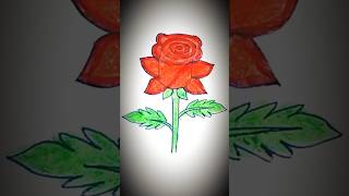 How to draw a rose easy step by step #shorts #viral #drawing #nicedrawing
