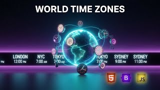 Build a world Clock with Bootstrap - Easy & Interactive Tutorial (HTML, CSS, JS) - Write in Code