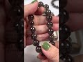 black rutile quartz bead 11 mm wrist 17cm code losj0228