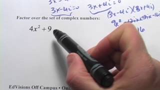 Factor Expressions Using Complex Numbers