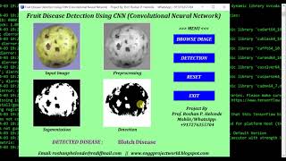Python Code for Fruit Disease Detection Using CNN Convolutional Neural Network | With Source Code