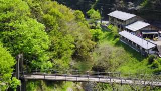 道の駅ひろた　峡の館　仙波峡谷　愛媛県砥部町広田　峡ちゃん