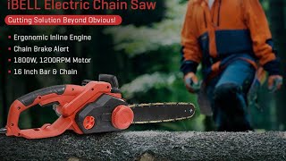 IBELL EC16-18 Electric Chain Saw live Testing #chainsaw #live