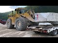 caterpillar 988b wheel loader loading marble blocks on trucks birros marbles