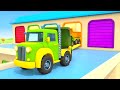 fun with cars new adventures of colorful racing cars and cement mixer trucks.