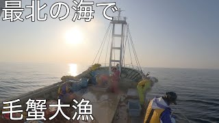 最北端の海開け毛ガニ漁初日