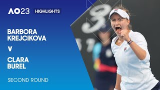 Barbora Krejcikova v Clara Burel Highlights | Australian Open 2023 Second Round