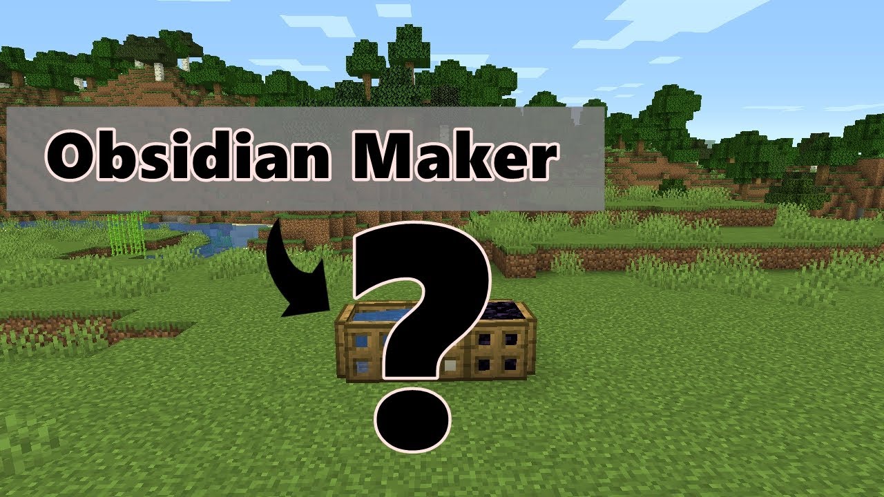 Obsidian Generator Minecraft Tutorial Youtube