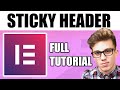 Make A Sticky Header On Elementor For Free (Full Tutorial)