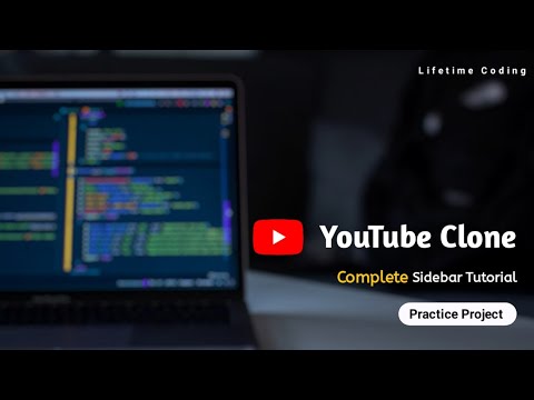 How To Design A YouTube Clone With HTML CSS | Sidebar | Lifetime Coding ...