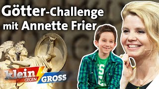 Mythologie-Challenge: Kennt Linus (9) mehr griechische Götter als Anette Frier? | Klein gegen Groß