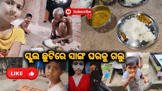 ସ୍କୁଲ ଛୁଟିରେ ସାଙ୍ଗ ଘରକୁ ଗଲୁ।। odia vlog